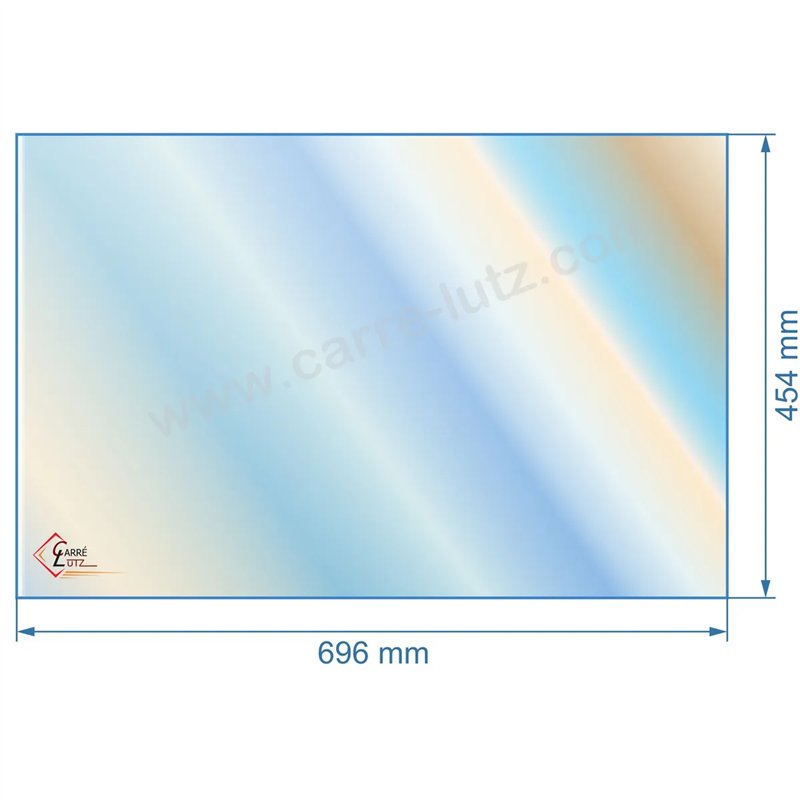 P0028164 - verre réfractaire Vitrocéramique 696x454 mm Deville