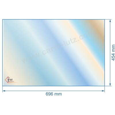 00354  P0028164 - verre réfractaire Vitrocéramique 696x454 mm Deville 150,10 €