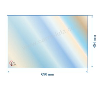 00354  P0028164 - verre réfractaire Vitrocéramique 696x454 mm Deville 150,10 €