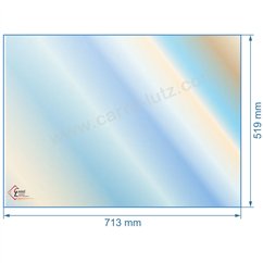 00355  Verre réfractaire Vitrocéramique 713x519 mm compatible avec Deville - P0047326 142,80 €