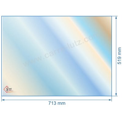 00355  Verre réfractaire Vitrocéramique 713x519 mm compatible avec Deville - P0047326 142,80 €