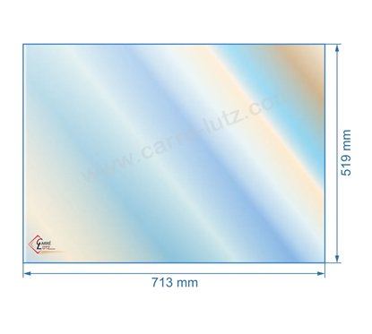 00355  P0047326 - verre réfractaire Vitrocéramique 713x519 mm Deville 150,30 €