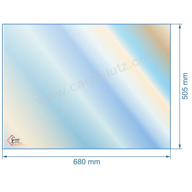 00356  P0048017 - verre réfractaire Vitrocéramique 680x505 mm Deville 161,60 €
