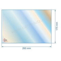 00357  Verre réfractaire Vitrocéramique 260x175 mm compatible avec Franco-Belge Deville - D0035053 25,10 €