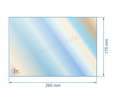 00357  verre réfractaire Vitrocéramique 260x175 mm Franco-Belge D0035053 Deville 31,20 €