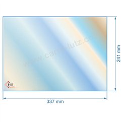 00358  Verre réfractaire Vitrocéramique 337x241x4 mm compatible avec Deville - P0027969 52,30 €