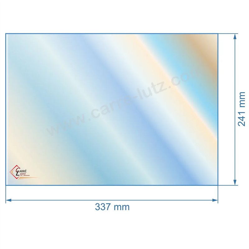 Verre réfractaire Vitrocéramique 337x241x4 mm compatible avec Deville - P0027969
