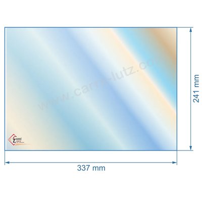 00358  Verre réfractaire Vitrocéramique 337x241x4 mm compatible avec Deville - P0027969 52,30 €