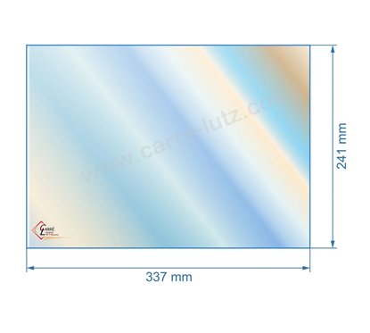 00358  Verre réfractaire Vitrocéramique 337x241x4 mm compatible avec Deville - P0027969 52,30 €