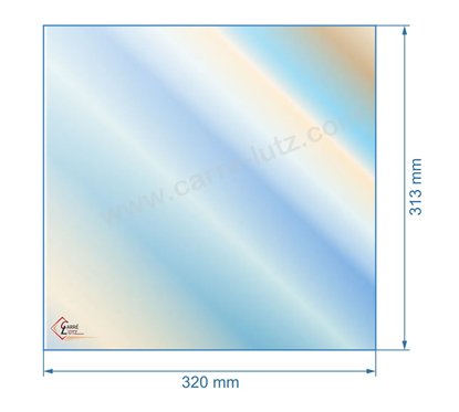 verre réfractaire Vitrocéramique 313x220 mm 00001309930 Godin 