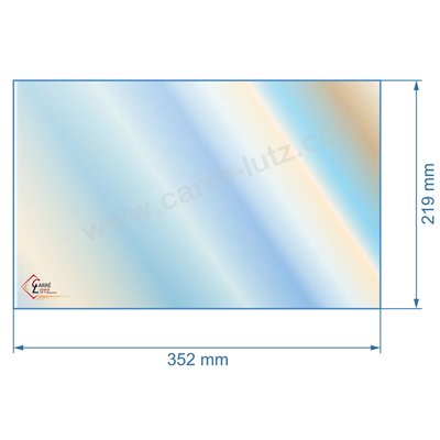 00364  895725070 - verre réfractaire Vitrocéramique 352x219 mm Palazzetti Godin  53,40 €
