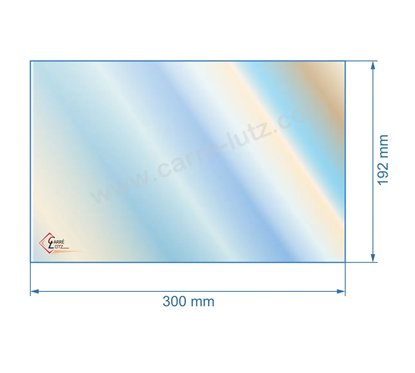 verre réfractaire Vitrocéramique 300x192 mm 00001310134 Godin 2276440 Extraflame