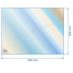 00367  41771 - Vitre réfractaire Vitrocéramique 350x260 mm de poêle Efel Surdiac  52,60 €