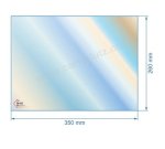 00367  41771 - Vitre réfractaire Vitrocéramique 350x260 mm de poêle Efel Surdiac  52,60 €