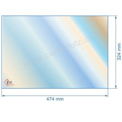 00368  41772 - Vitre réfractaire Vitrocéramique 474x324 mm de poêle Efel Surdiac  77,90 €