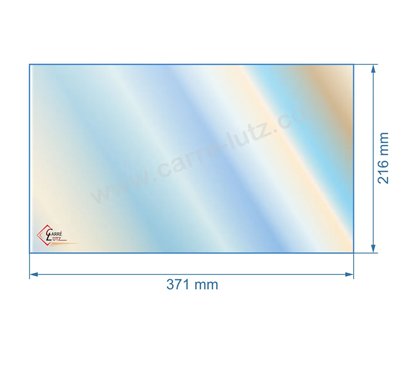 00370  verre réfractaire Vitrocéramique 371x216 mm D' insert Cheminées Philippe 65,80 €