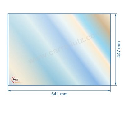 00371  verre réfractaire Vitrocéramique 641x447 mm D' insert Cheminées Philippe 149,60 €