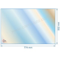 00372  verre réfractaire Vitrocéramique 774x502 mm D' insert Cheminées Philippe 180,70 €