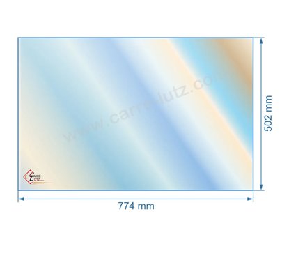 00372  verre réfractaire Vitrocéramique 774x502 mm D' insert Cheminées Philippe 180,70 €