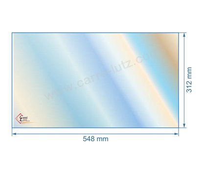 00373  Vitre réfractaire Vitrocéramique 548x312 mm de foyer Supra gotham 85,00 €