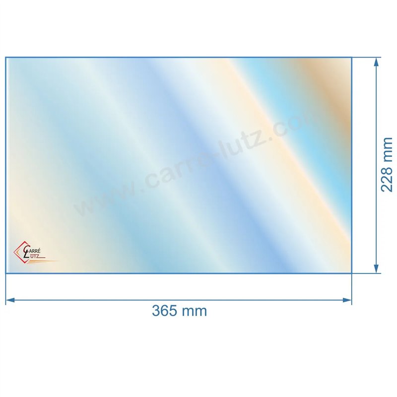 00375  Vitre réfractaire Vitrocéramique 365x228 mm de foyer Supra Colmar 2 38,30 €