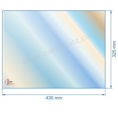 00376  Vitre réfractaire Vitrocéramique 430x325 mm de foyer Supra Vercors 59,10 €