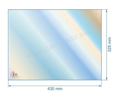 00376  Vitre réfractaire Vitrocéramique 430x325 mm de foyer Supra Vercors 69,00 €