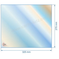 00378  51003 - Vitre réfractaire Vitrocéramique 325x275 mm de foyer Aduro 10 47,30 €