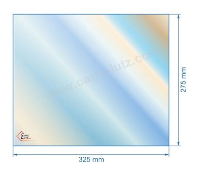 00378  51003 - Vitre réfractaire Vitrocéramique 325x275 mm de foyer Aduro 10 47,30 €