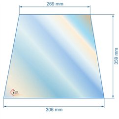 00379  51114 - Vitre réfractaire Vitrocéramique 359/269x306 mm de foyer Aduro 11 68,50 €