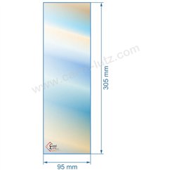 00380  51145 - Vitre réfractaire 305x95 mm de foyer Aduro 13 25,10 €