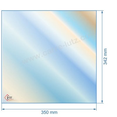 00381 51144 - Vitre réfractaire Vitrocéramique 350x342 mm de foyer Aduro 13 50,60 €