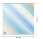 00381  51144 - Vitre réfractaire Vitrocéramique 350x342 mm de foyer Aduro 13 58,40 €