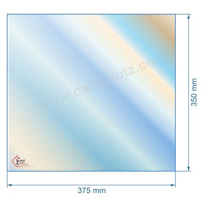 00382  51175 - Vitre réfractaire Vitrocéramique 375x350 mm de foyer Aduro 14 55,50 €