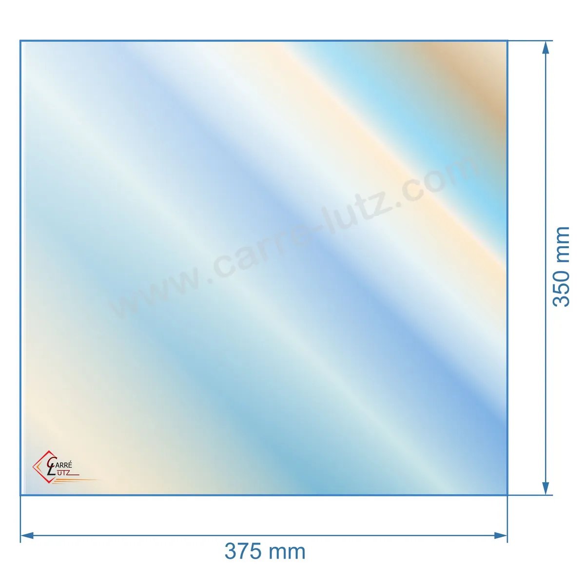 00382  51175 - Vitre réfractaire Vitrocéramique 375x350 mm de foyer Aduro 14 55,50 €