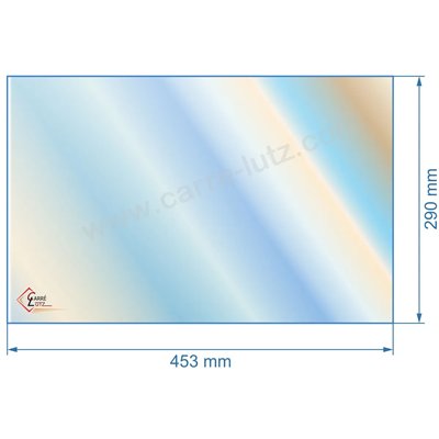 00384  51035 - Vitre réfractaire Vitrocéramique 453x290 mm de foyer Aduro 4 55,60 €