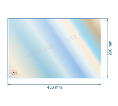 00384  51035 - Vitre réfractaire Vitrocéramique 453x290 mm de foyer Aduro 4 69,00 €