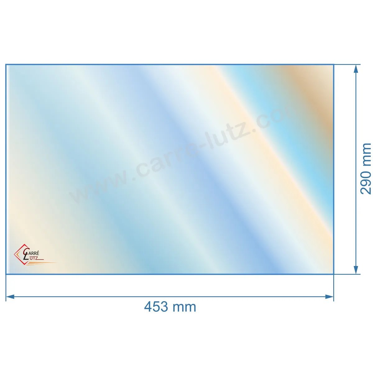 00384  51035 - Vitre réfractaire Vitrocéramique 453x290 mm de foyer Aduro 4 55,60 €