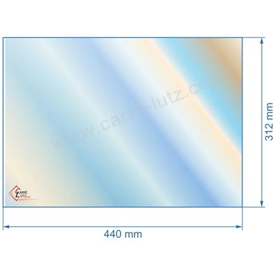 00385  51036 - Vitre réfractaire Vitrocéramique 440x312 mm de foyer Aduro 6 71,30 €