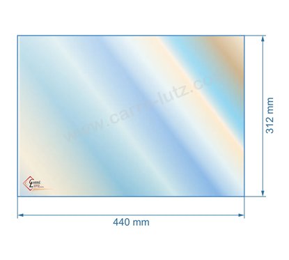 00385  51036 - Vitre réfractaire Vitrocéramique 440x312 mm de foyer Aduro 6 71,30 €