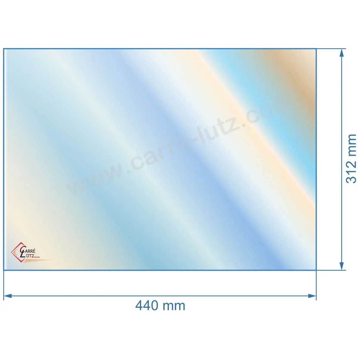 00385  51036 - Vitre réfractaire Vitrocéramique 440x312 mm de foyer Aduro 6 56,70 €