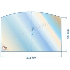 00388  188830 - Vitre réfractaire Vitrocéramique 333x219/188 mm Franco-Belge 61,80 €