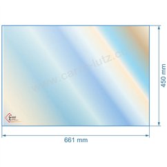 00390  03191 - Vitre réfractaire Vitrocéramique 661x450 mm de foyer Supra  154,60 €