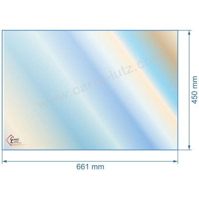 00390  03191 - Vitre réfractaire Vitrocéramique 661x450 mm de foyer Supra  154,60 €