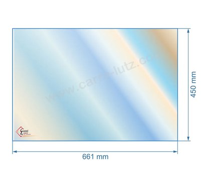 03191 - Vitre réfractaire Vitrocéramique 661x450 mm de foyer Supra 