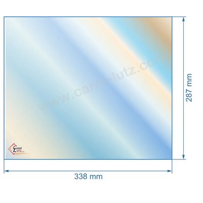 00391  805057 - Vitre réfractaire Vitrocéramique 338x287mm de foyer Panadero Glasgow 50,10 €