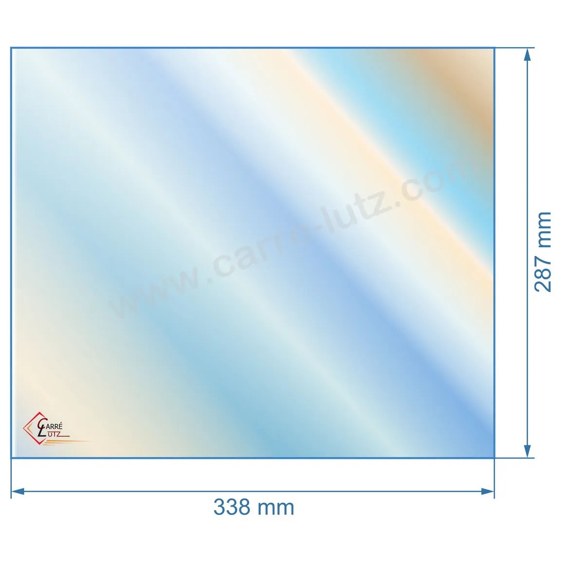 00391  805057 - Vitre réfractaire Vitrocéramique 338x287mm de foyer Panadero Glasgow 41,00 €
