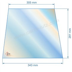 00393  508023 - Vitre réfractaire Vitrocéramique 281x343/305 mm de foyer Panadero Alaska 64,80 €