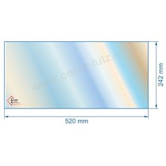 00394  805055 - Vitre réfractaire Vitrocéramique 520x242 mm de foyer Panadero Alba 63,70 €