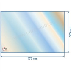 00395  805028 - Vitre réfractaire Vitrocéramique 472x305 mm de foyer Panadero Alhambra 70,70 €